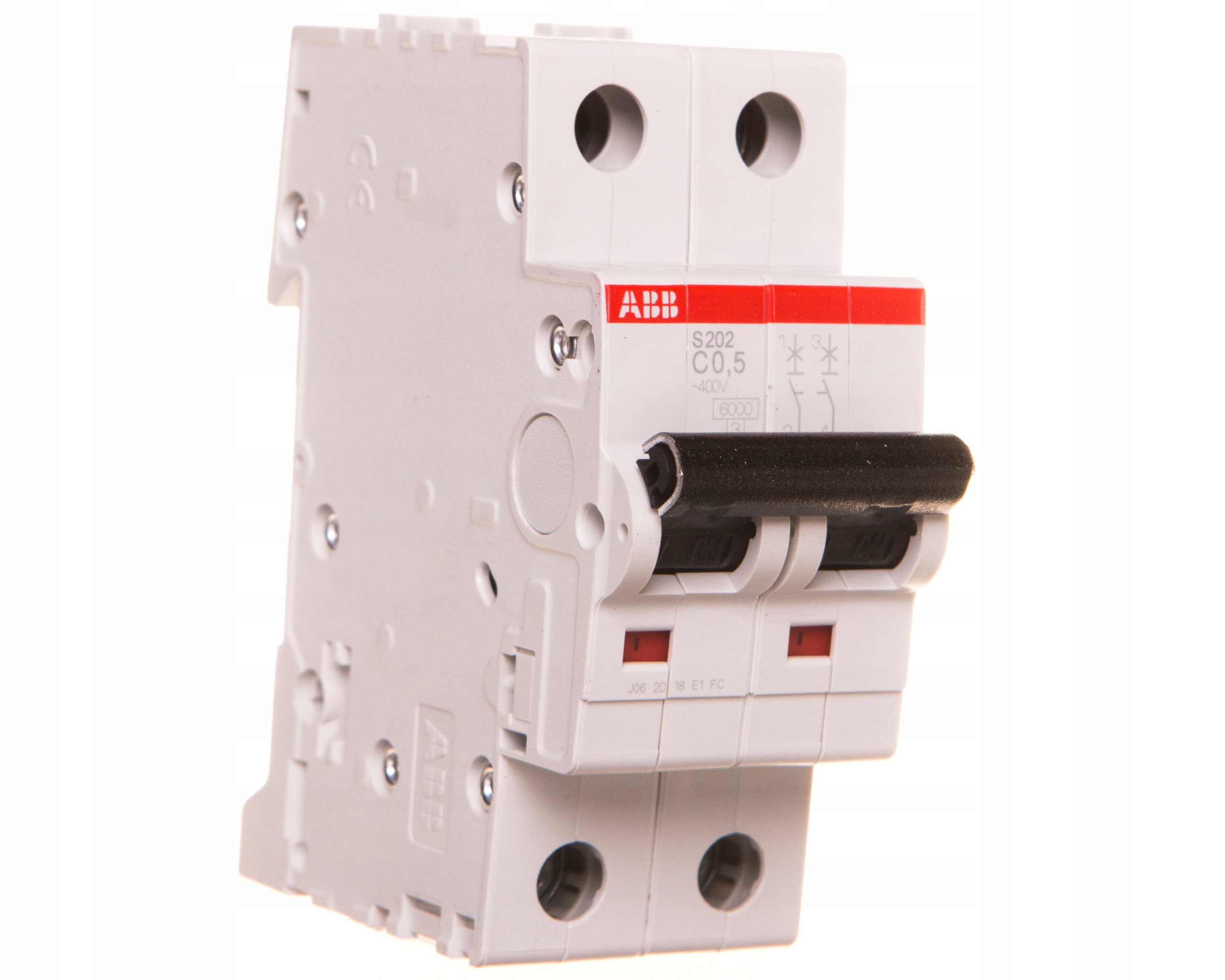 Miniatúrny istič 2P C 0,5A 6kA AC S202-C0,5 2C