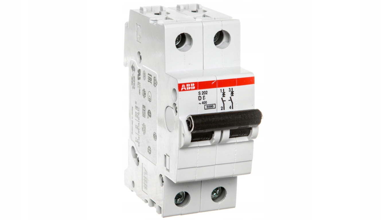 Miniatúrny istič 2P D 8A 6kA AC S202-D8 2CDS25