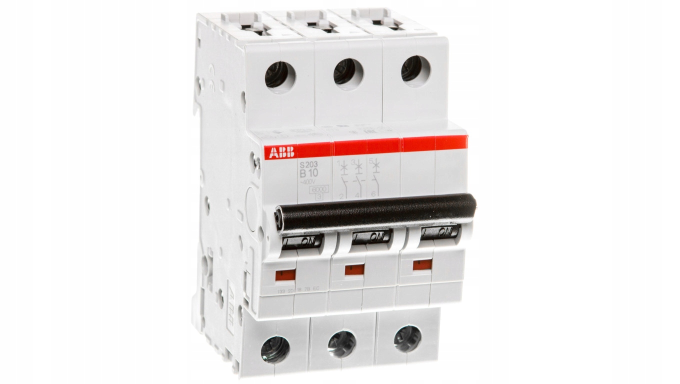 Miniatúrny istič 3P B 10A 6kA AC S203-B10 2CDS