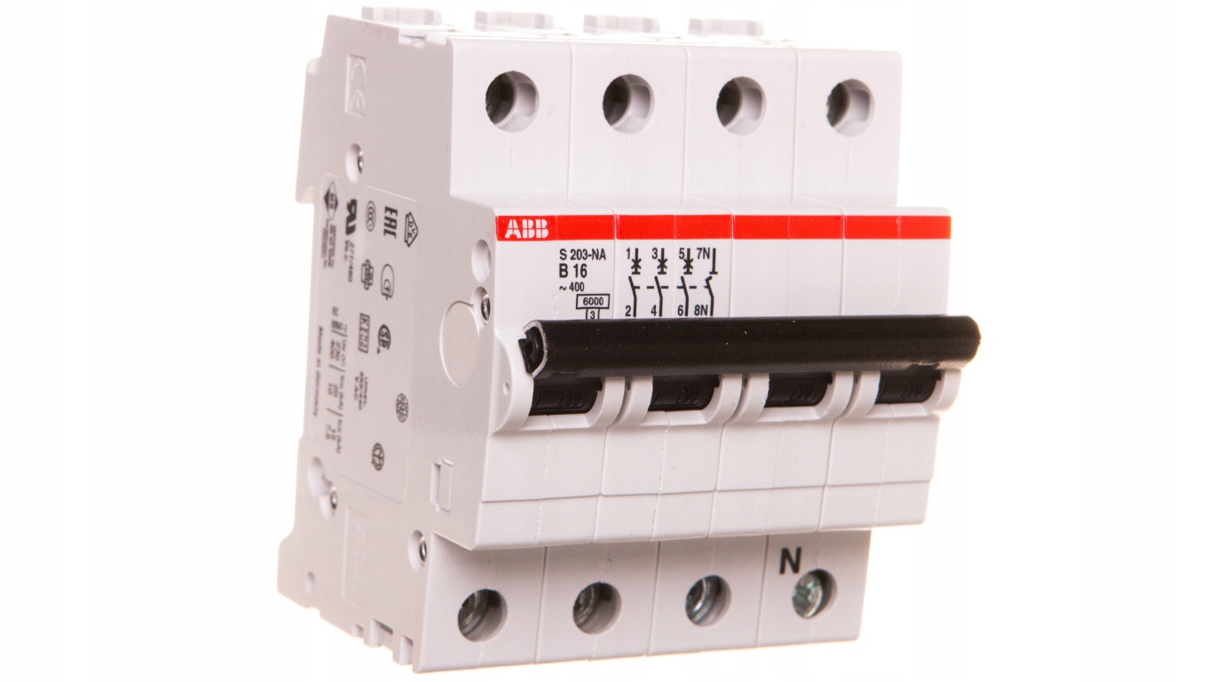 Miniatúrny istič 3P B 16A 6kA AC S203-B16 NA 2
