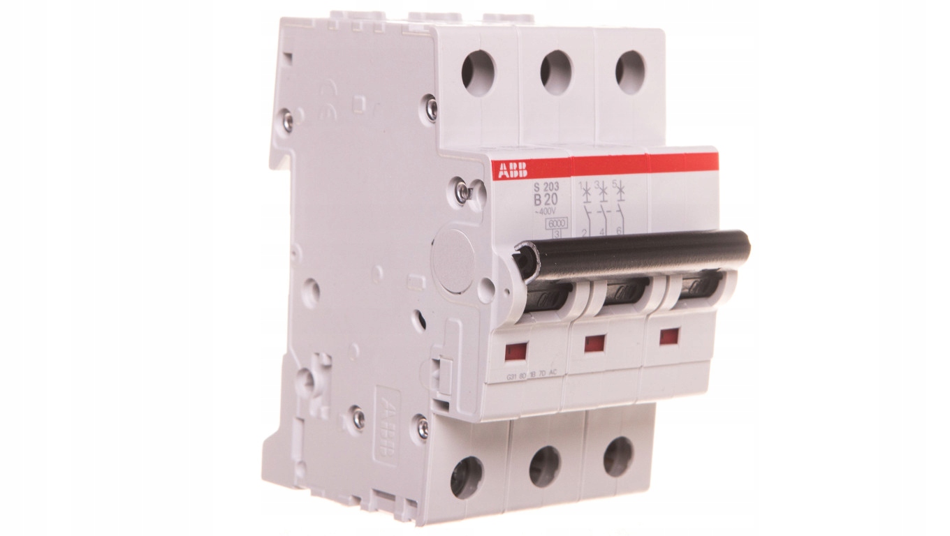 Miniatúrny istič 3P B 20A 6kA AC S203-B20 2CDS