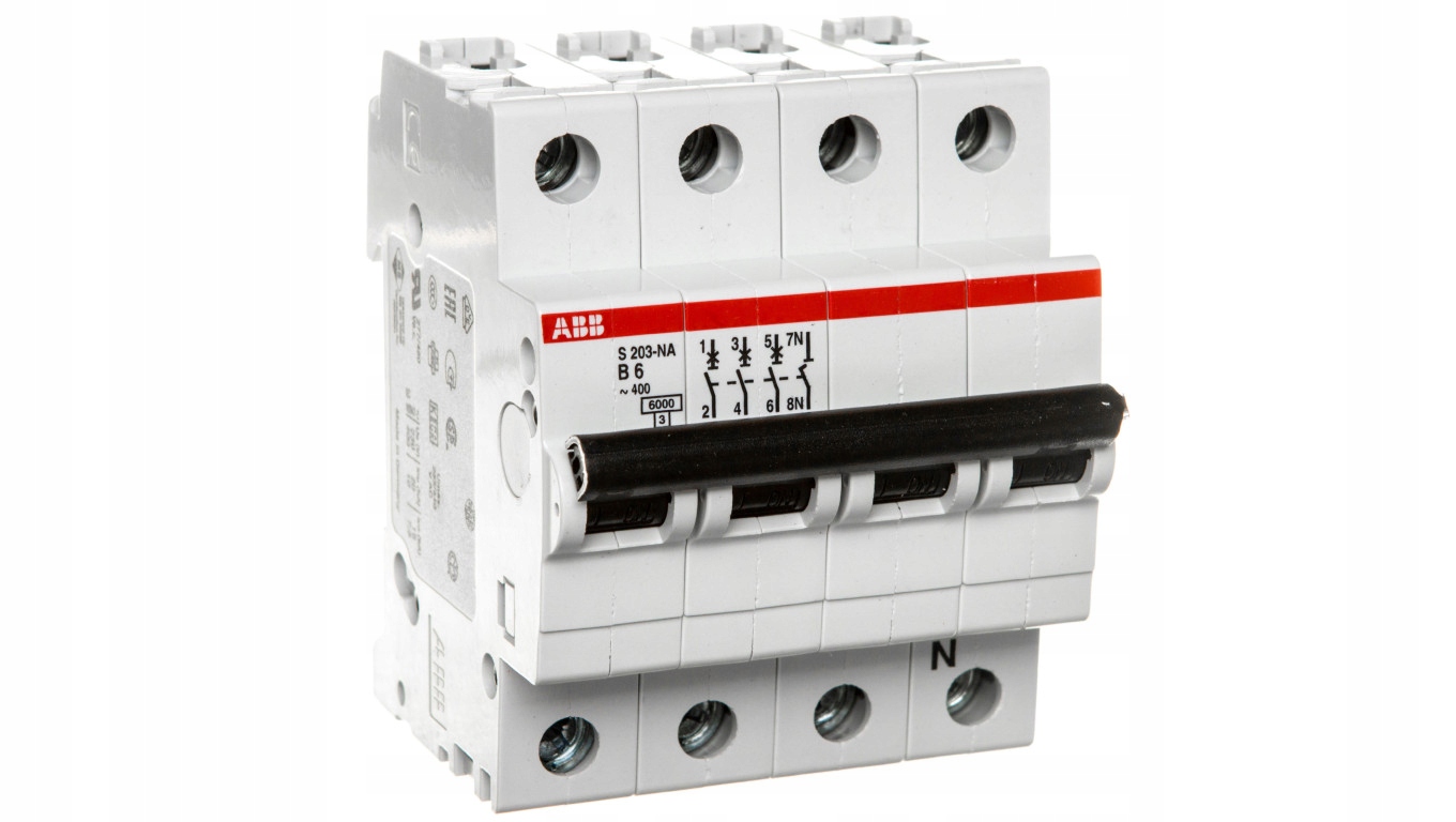 Miniatúrny istič 3P B 6A 6kA AC S203-B6 NA 2CD