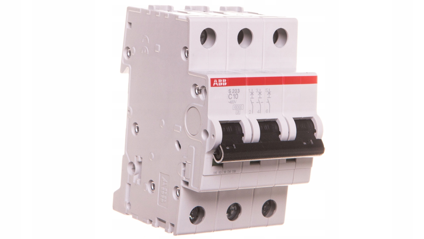 Miniatúrny istič 3P C 10A 6kA AC S203-C10 2CDS