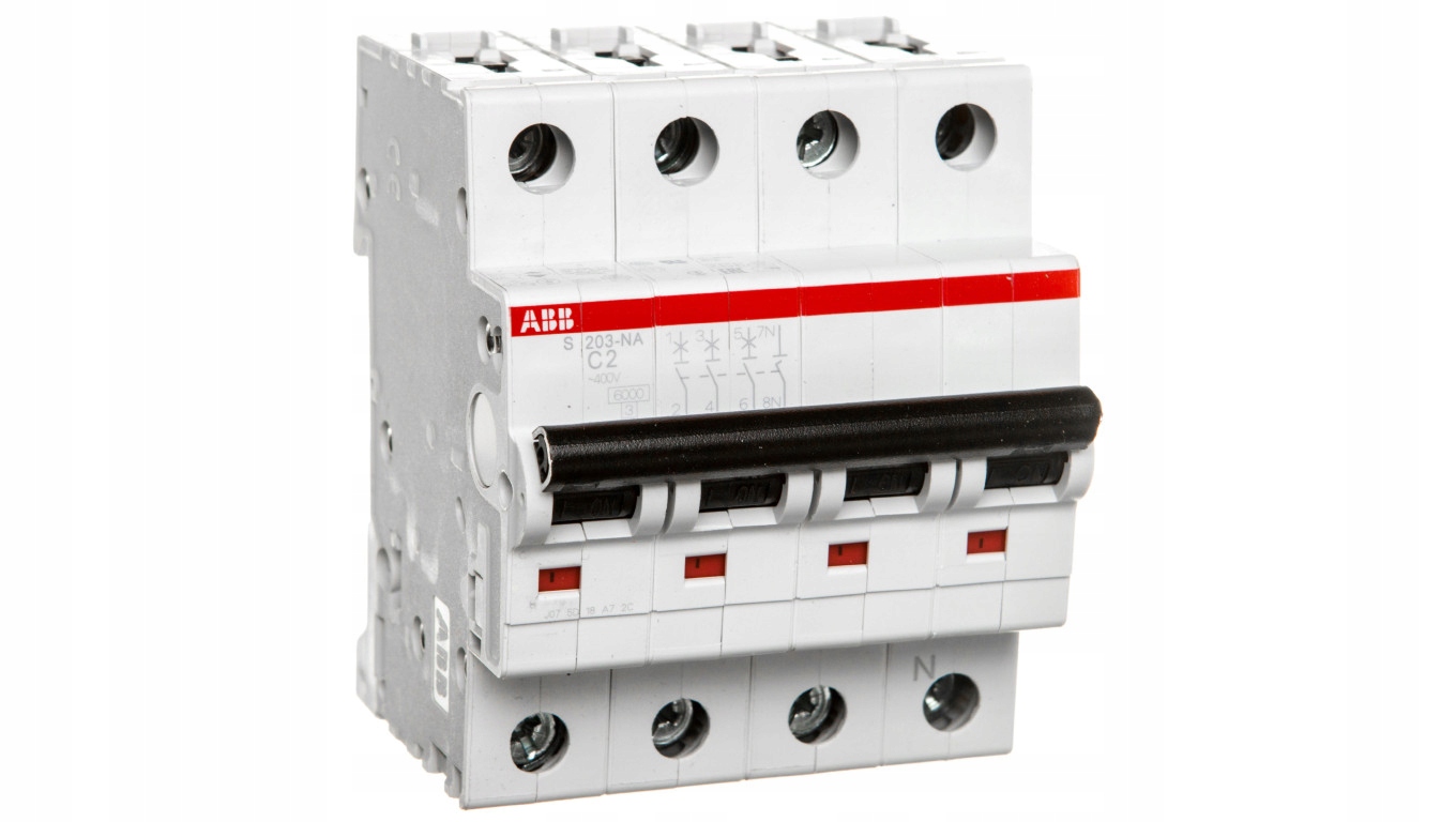Miniatúrny istič 3P C 2A 6kA AC S203-C2 NA 2CD