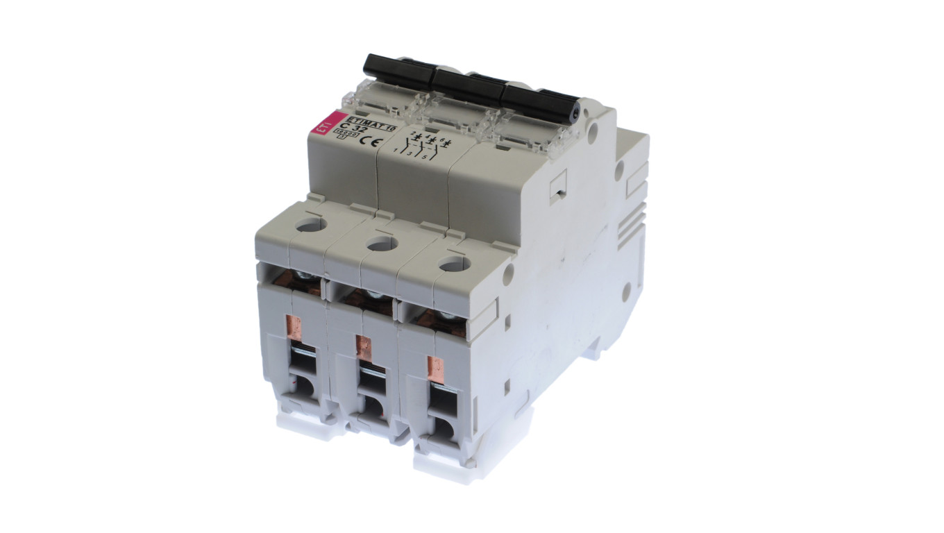 Miniatúrny istič 3P C 32A 10kA AC ETIMAT10 002