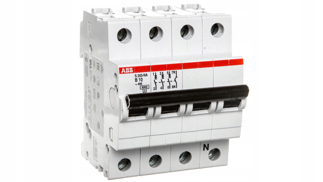 3P + N B 10A 6kA AC istič S203-B10 NA