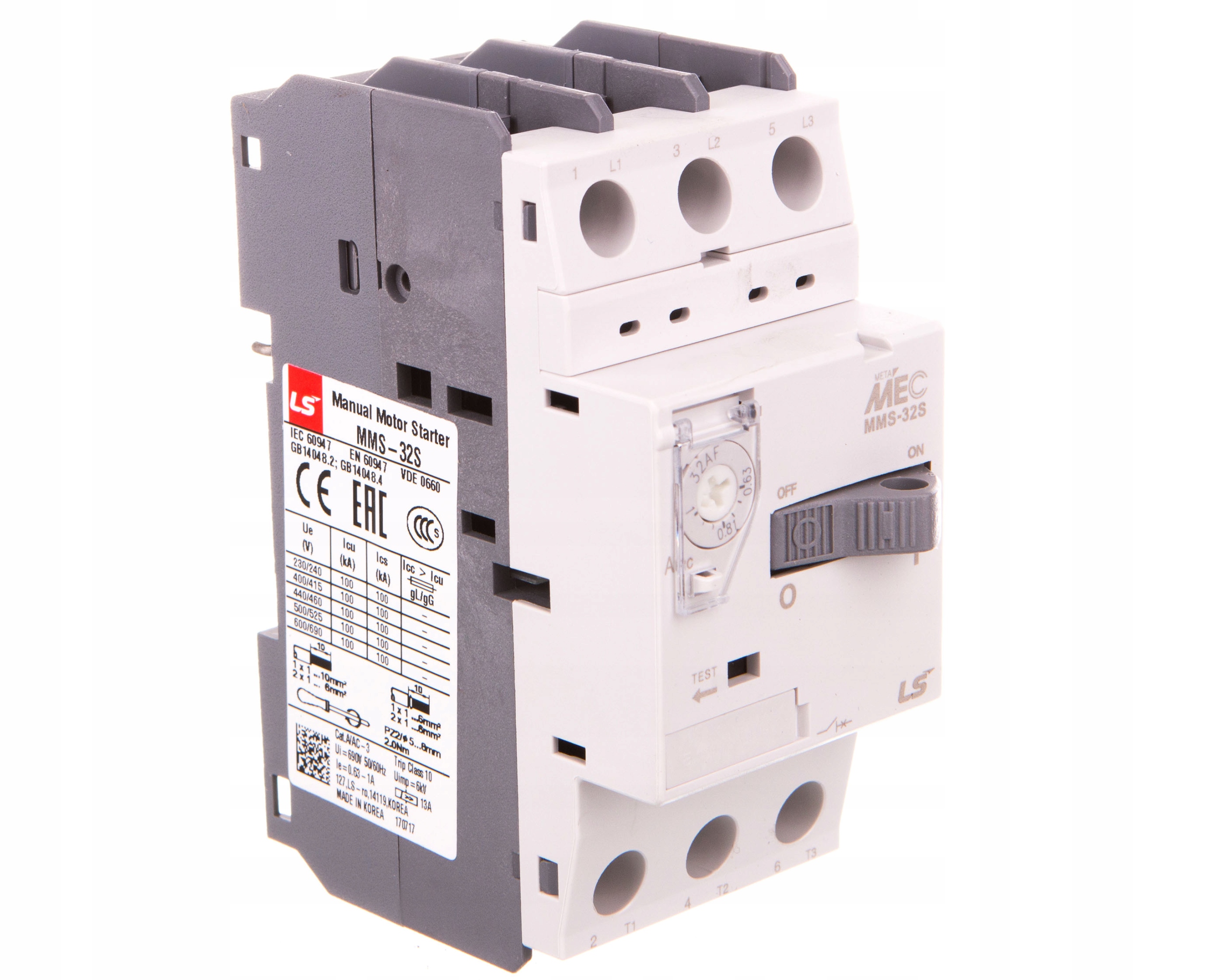 Motorový istič 0,63-1A MMS-32S 1A