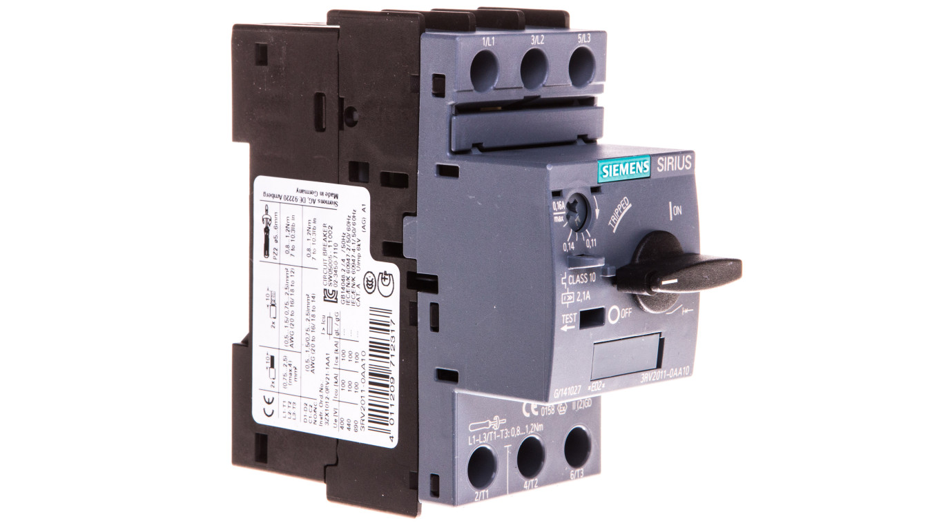 Motorový istič 3P 0,05kW 0,11-0,16A S00 3RV20