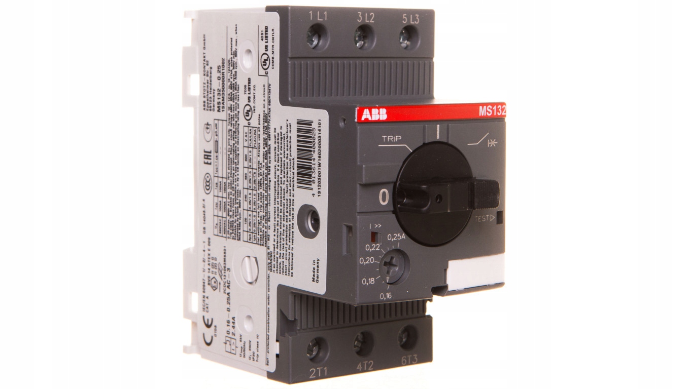 3P motorový istič 0,06kW 0,16-0,25A MS132-0,2