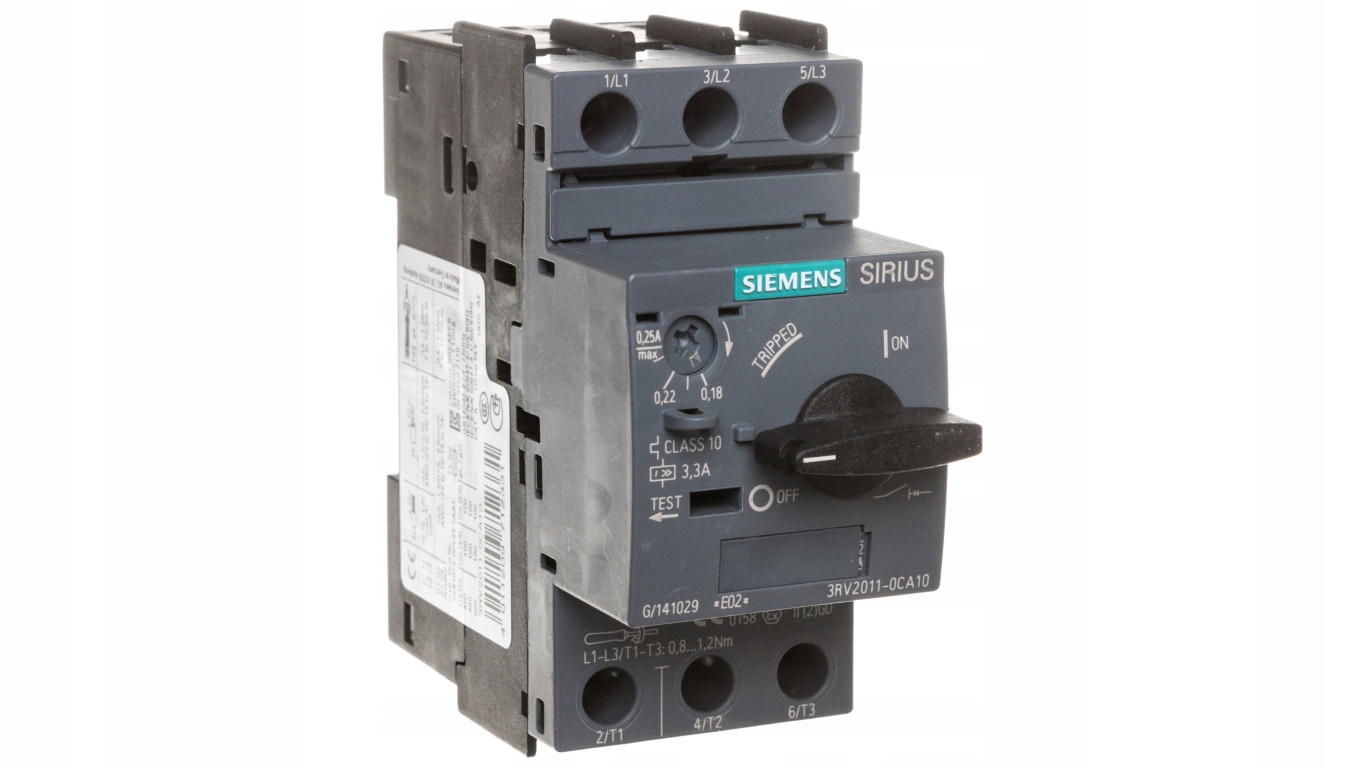 Motorový istič 3P 0,06kW 0,18-0,25A S00 3RV20