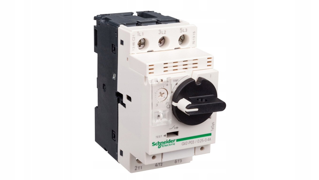 3P motorový istič 0,09kW 0,25-0,4A GV2P03