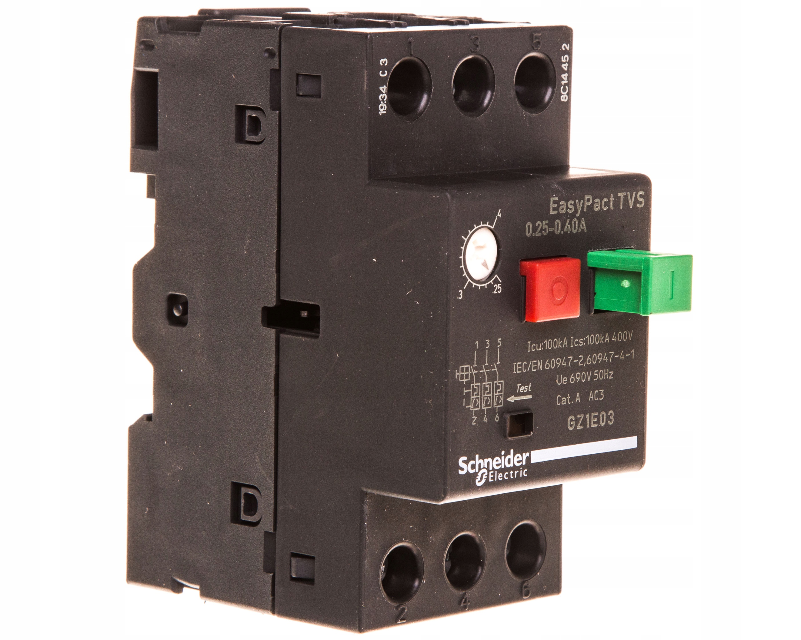 3P motorový istič 0,09kW 0,25-0,4A GZ1E03