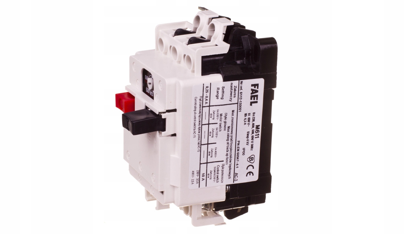 3P motorový istič 0,09kW 0,25-0,4A M 611 N 0,