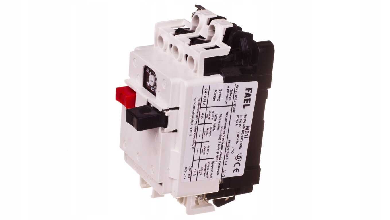 3P motorový istič 0,12kW 0,4-0,63A M 611 N 0,