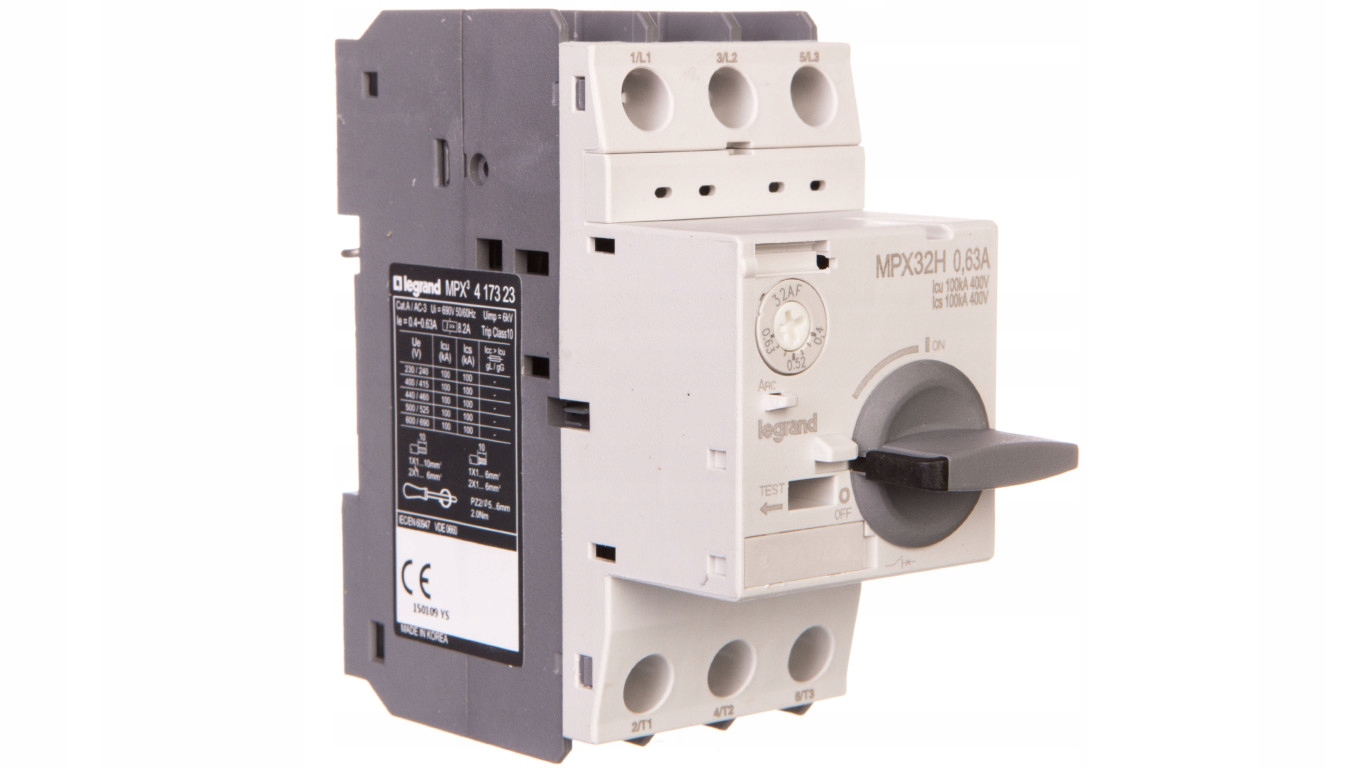 Motorový istič 3P 0,12kW 0,4-0,63A MPX3 32H 4