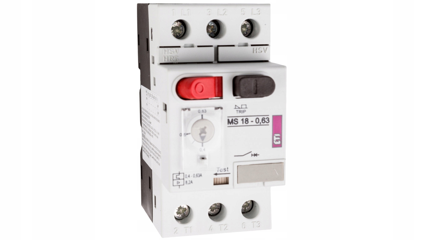 Motorový istič 3P 0,12kW 0,4-0,63A MS18 00460