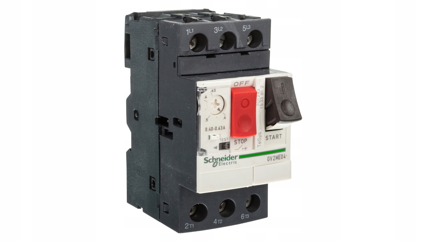 3P motorový istič 0,18kW 0,4-0,63A GV2ME04