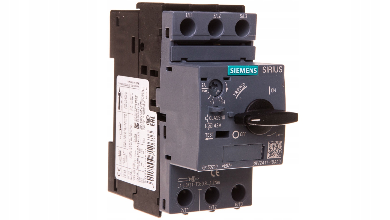 Motorový istič 3P 0,75kW 1,4-2A S00 3RV2411-1
