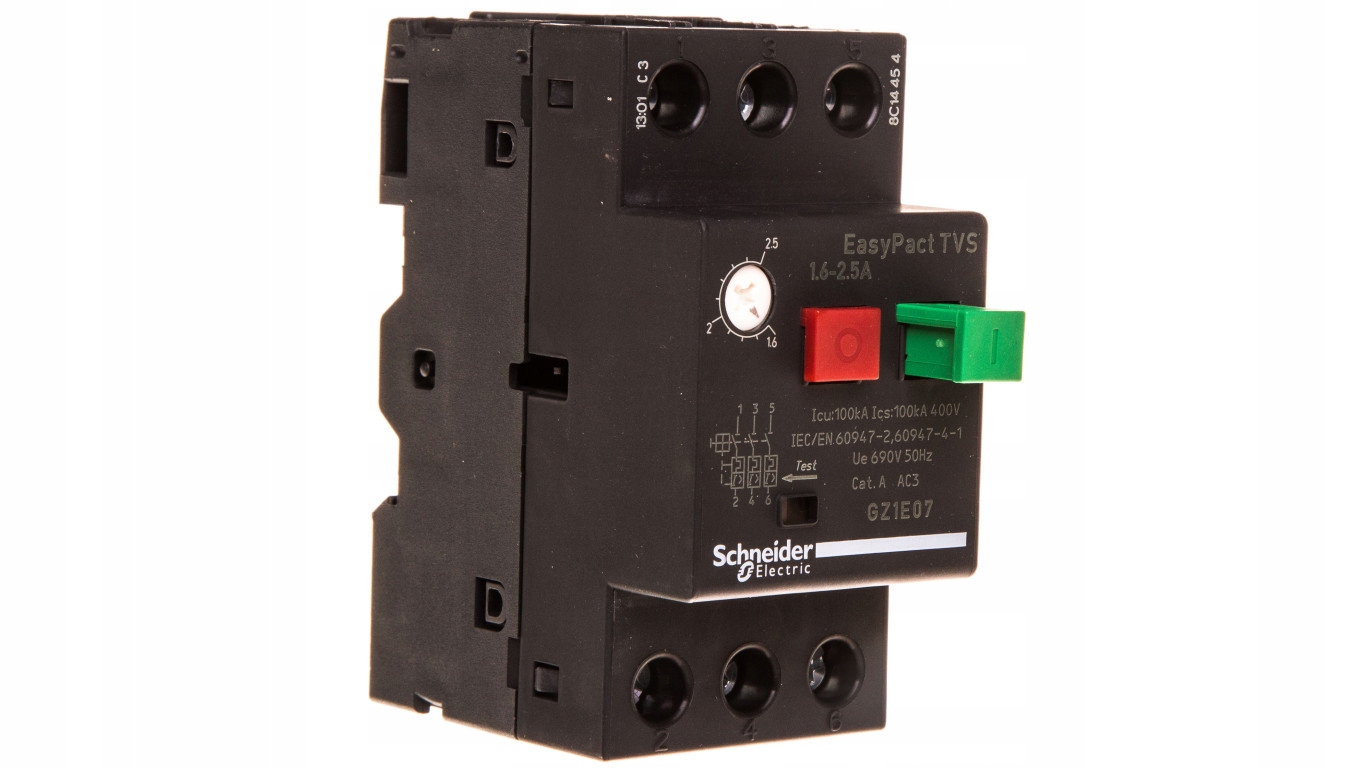 3P motorový istič 0,75kW 1,6-2,5A GZ1E07