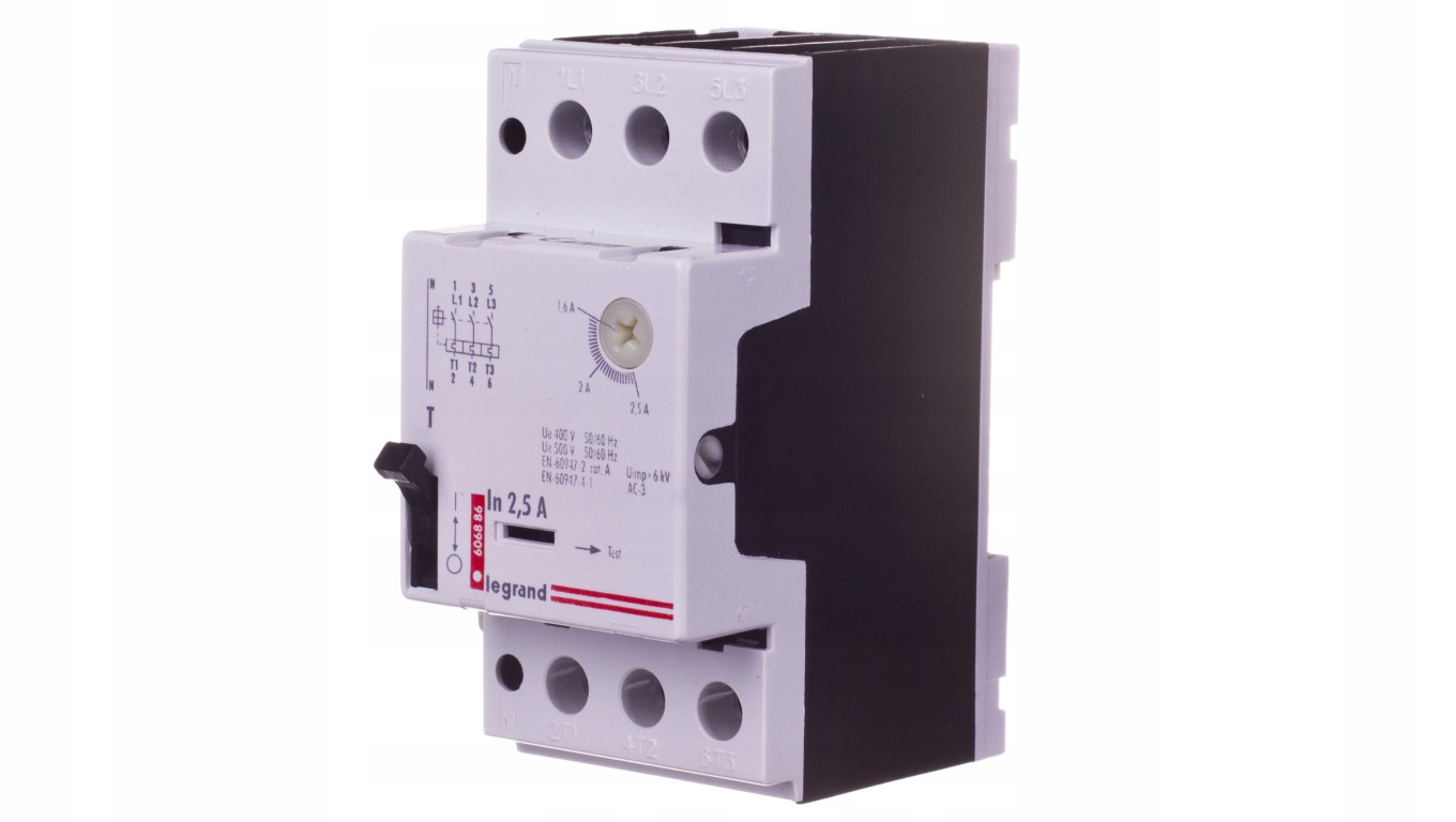 Motorový istič 3P 0,8kW 1,6-2,5A M 250 T 2,5