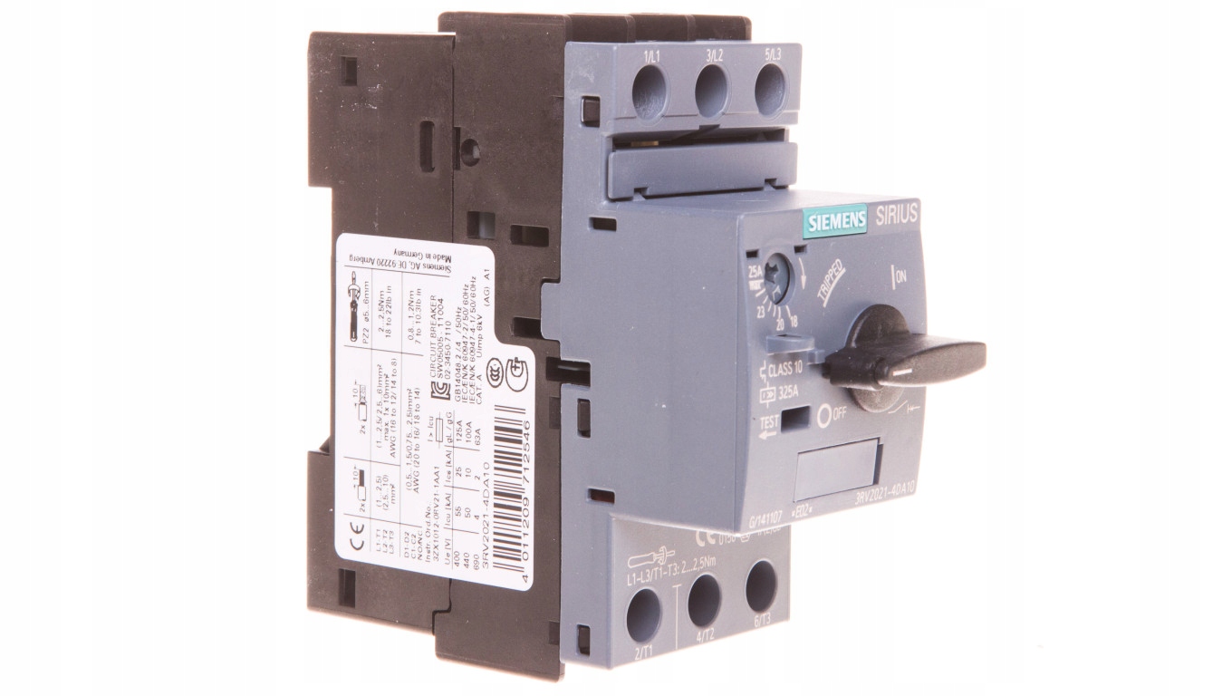 Motorový istič 3P 11W 20-25A S0 3RV2021-4DA10