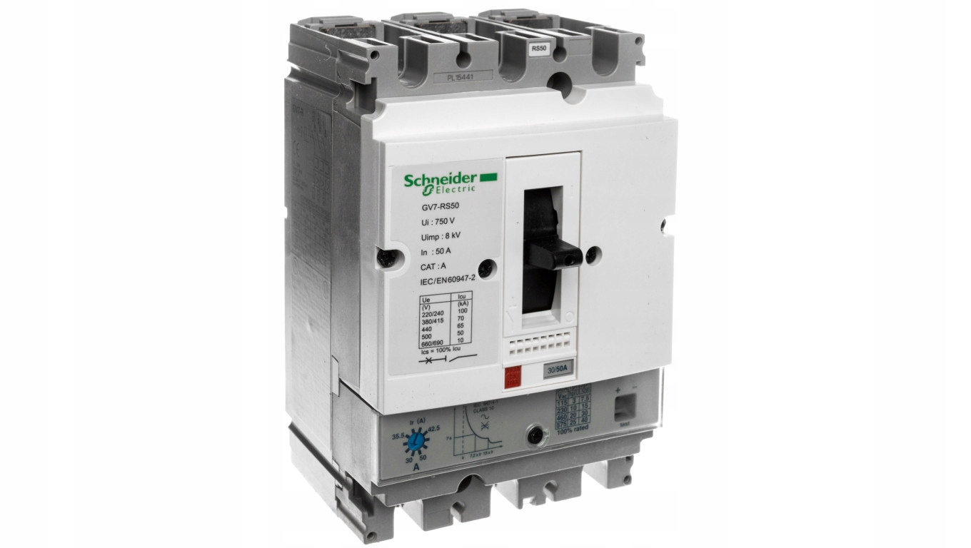 3P 22kW motorový istič 30-50A GV7RS50