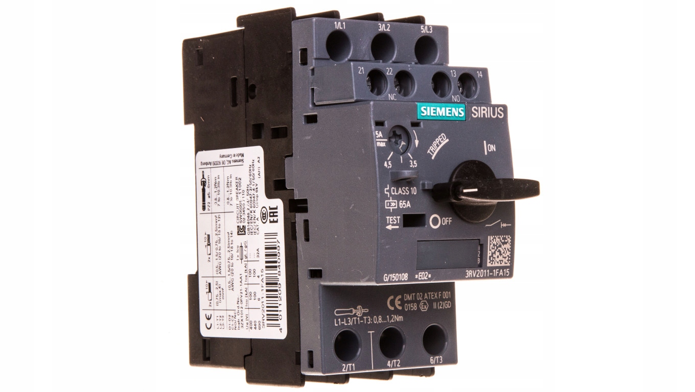 Motorový istič 3P 3,5-5A 1Z 1R S00 3RV2011-1F