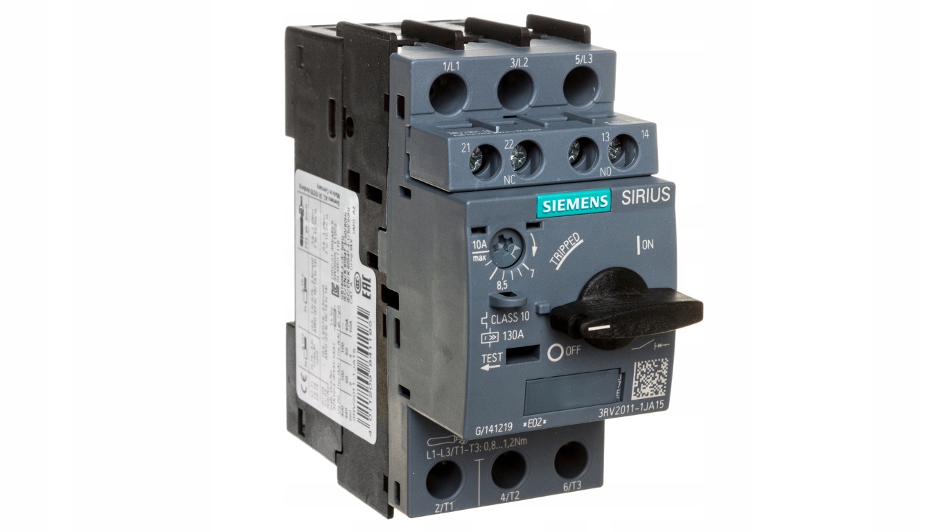 Motorový istič 3P 4,5kW 7-10A 1Z 1R S00 3RV20