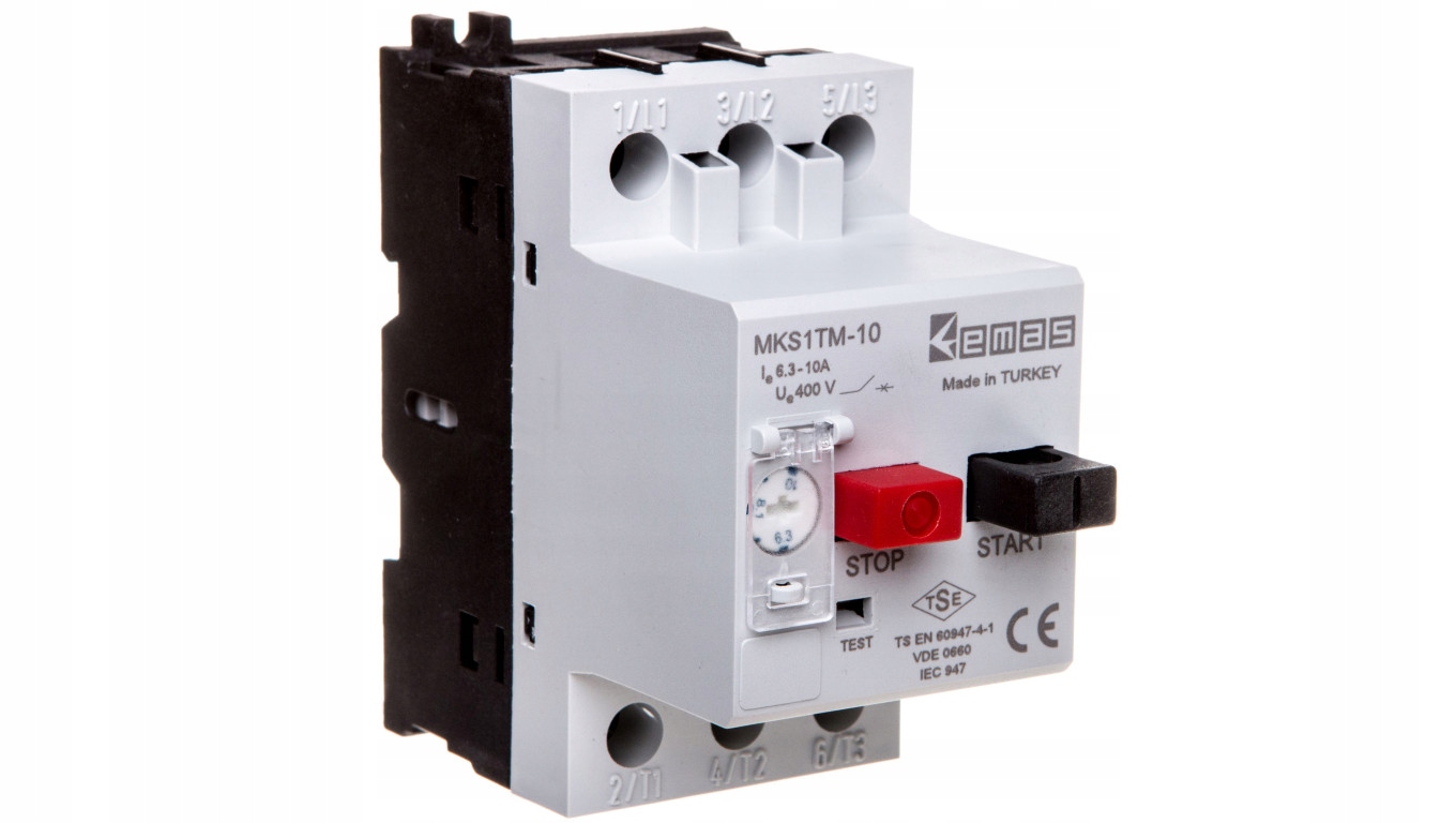 Motorový istič 3P 4kW 6,3-10A T0-MKS1TM-10