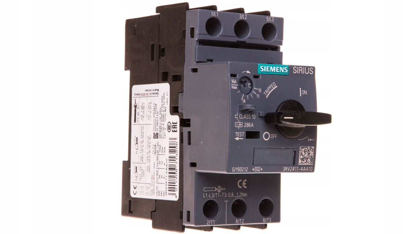 Motorový istič 3P 7,5kW 10-16A S00 3RV2411-4A