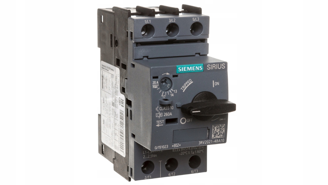 Motorový istič 3P 7,5kW 14-20A S0 3RV2021-4BA