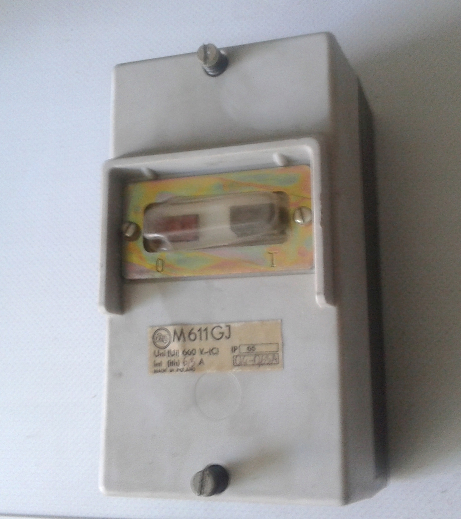 Spínač motora M611 1,6-2,5A v kryte IP65.