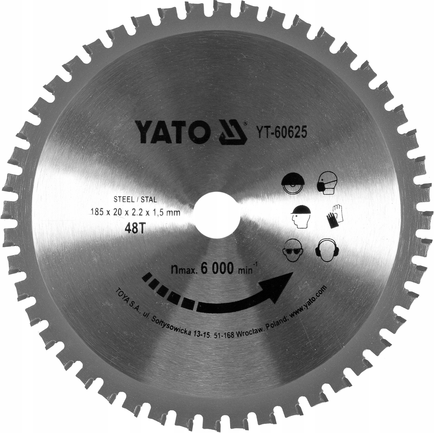 YATO DISK NA REZANIE KOVU 185 / 48T 20MM