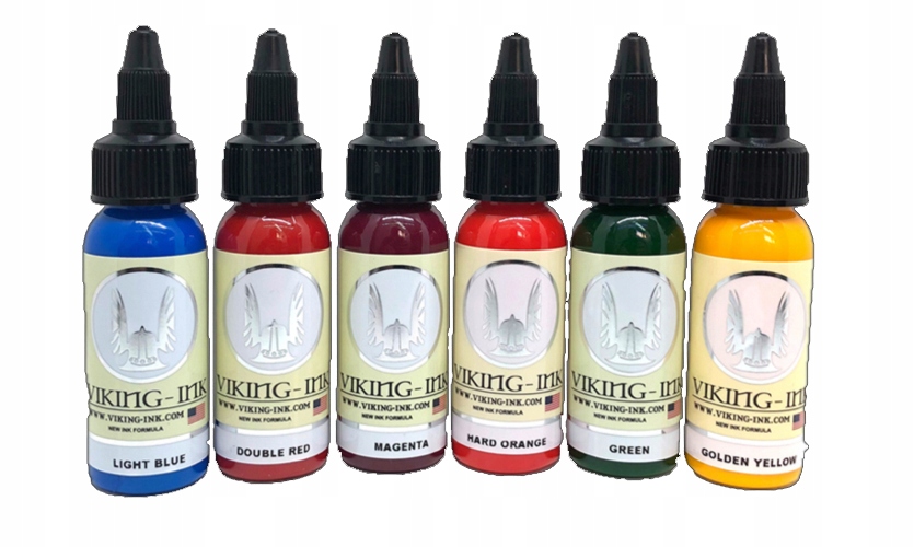 SADA BEZPEČNÝCH ATRAMENTOV, TATTOO INK 6X 30ML