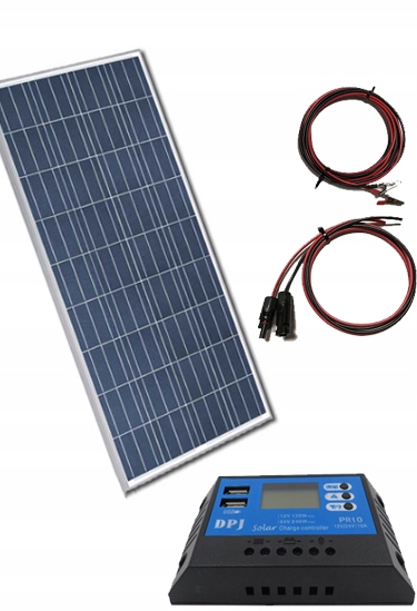 SOLÁRNY SADOVÝ PANEL 160W REGULÁTOR 10A 150 KAMERA