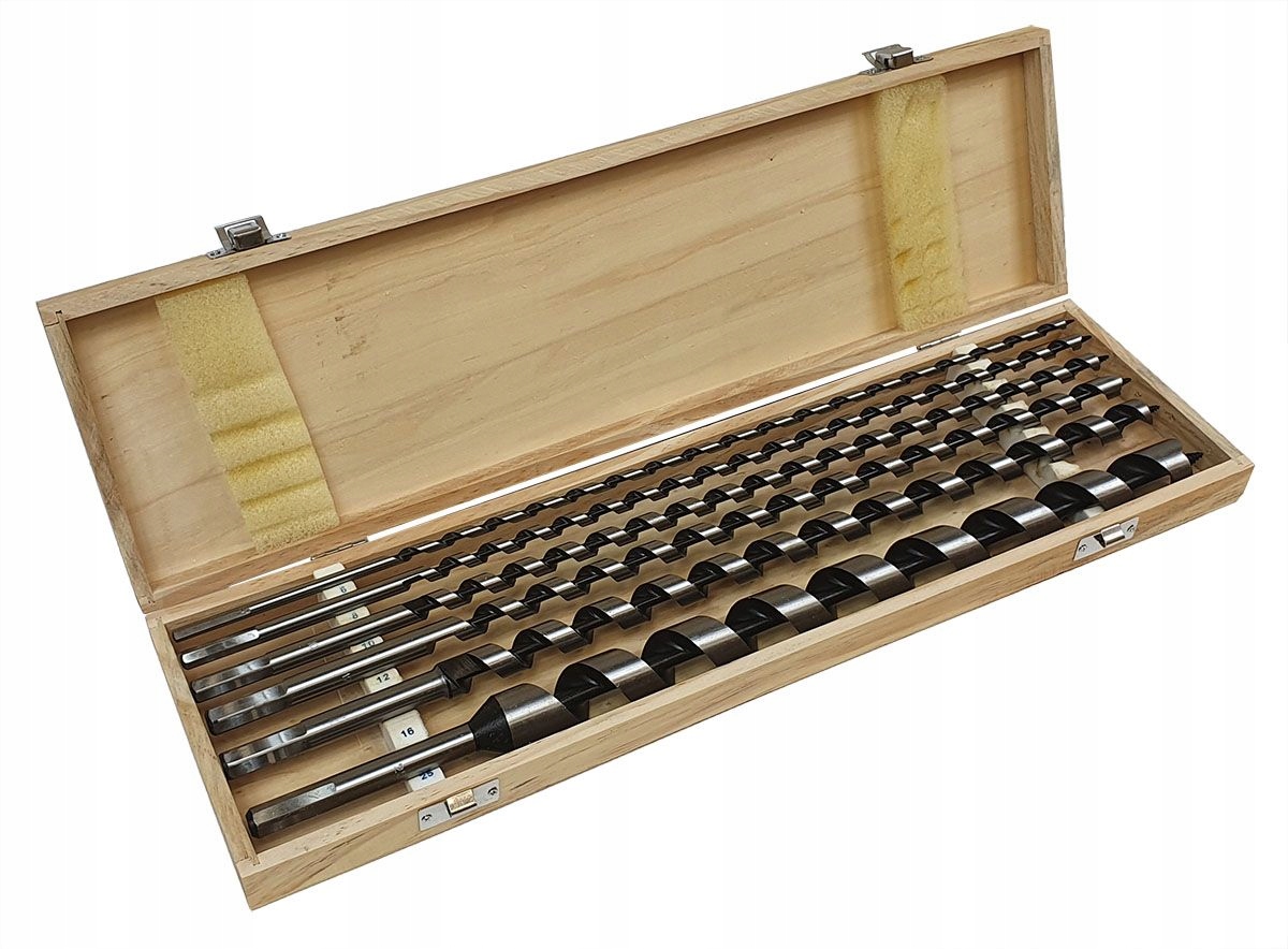 SADA VRTÁKOV NA DREVO 460mm 6 ks VRTÁKY 6-25