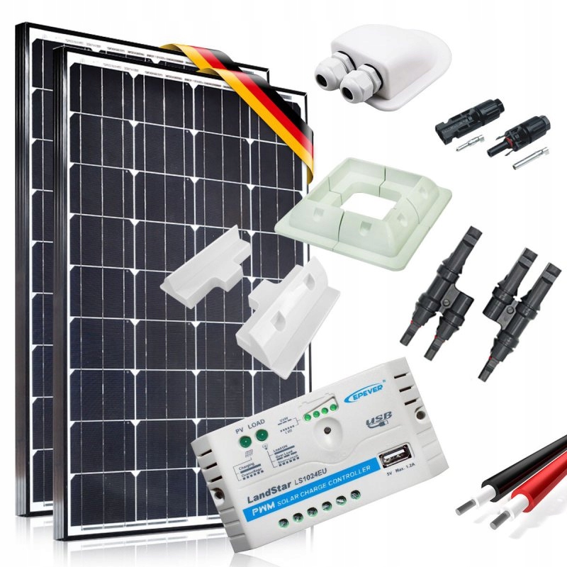 SOLÁRNA SADA NA KAMPAŇ - VÝKON 200 W