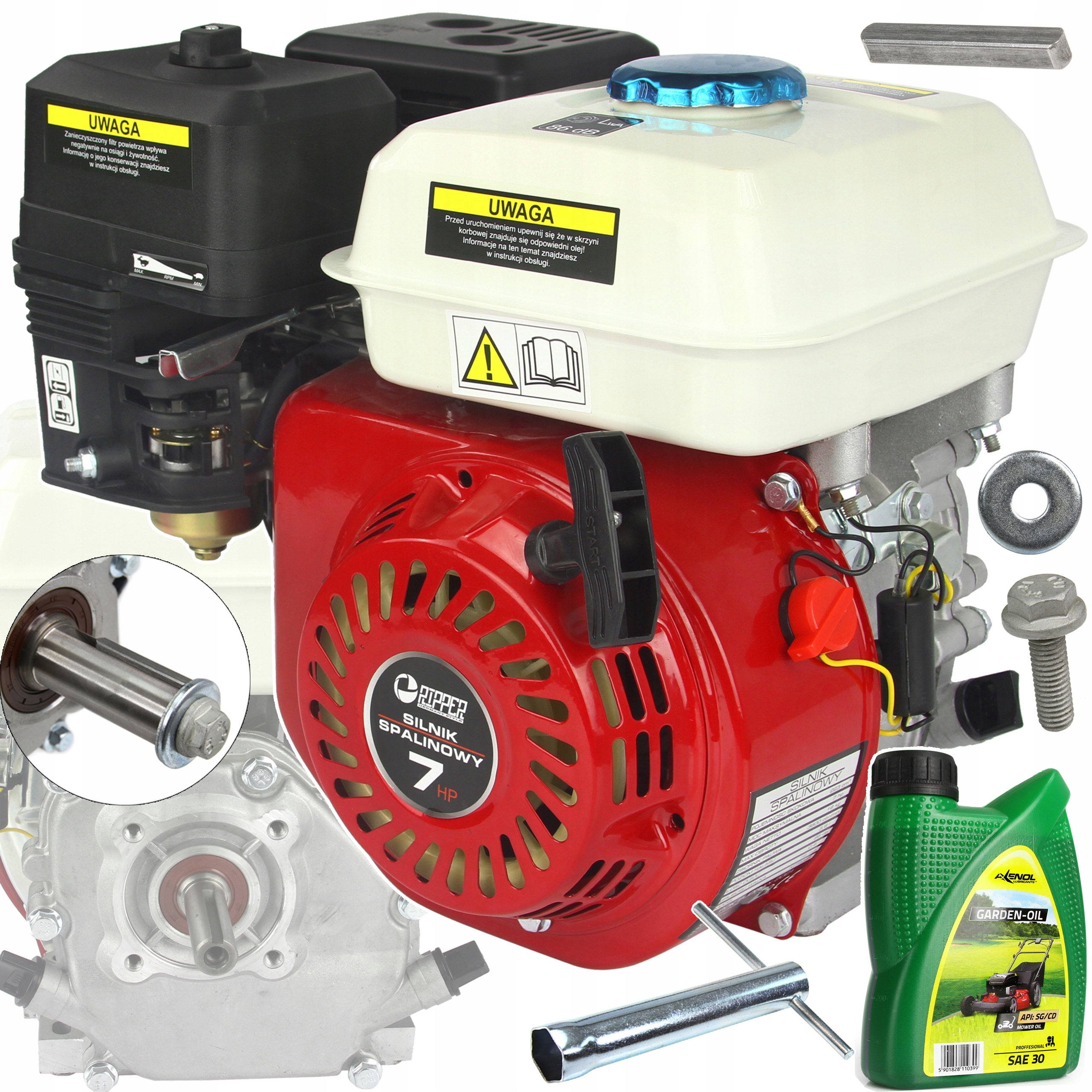 ZLOŽENIE MOTOR 7,0HP OHV 20MM GENERÁTOR ŠLECHANIA