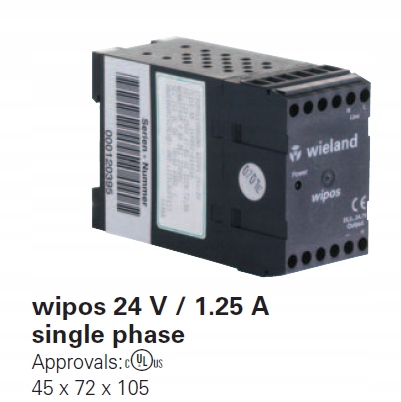1-fázový WIPOS Wieland napájací zdroj č .: 81.000.6005.0