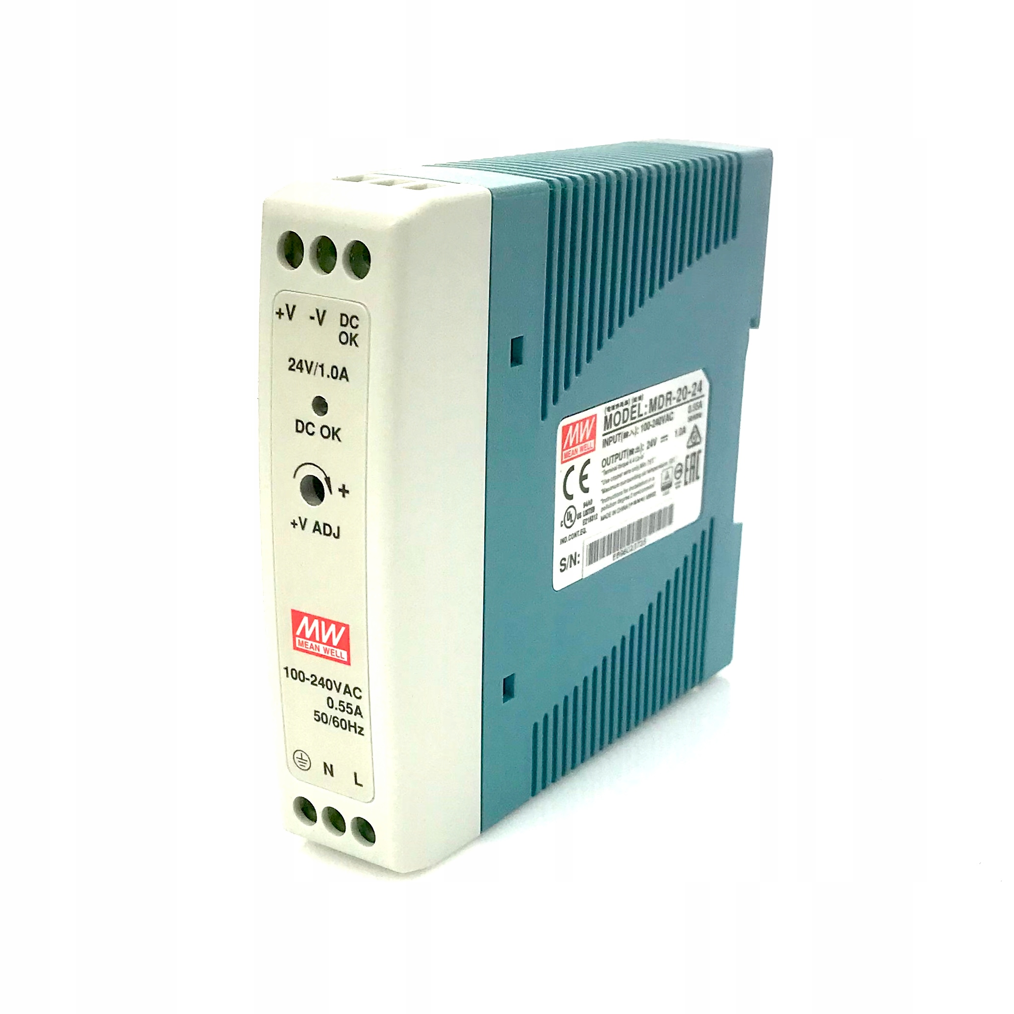 Pulzný zdroj MDR-20-24 24W, 1A, 24VDC