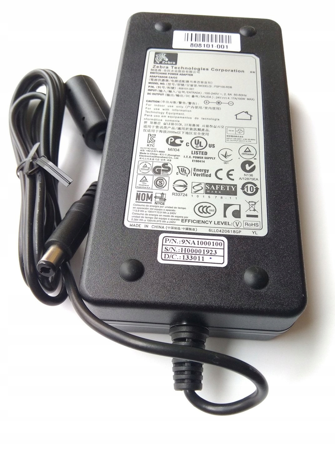 Napájací zdroj Zebra GK420d / GX420d / ZP450 NOVÝ ORIGINÁL