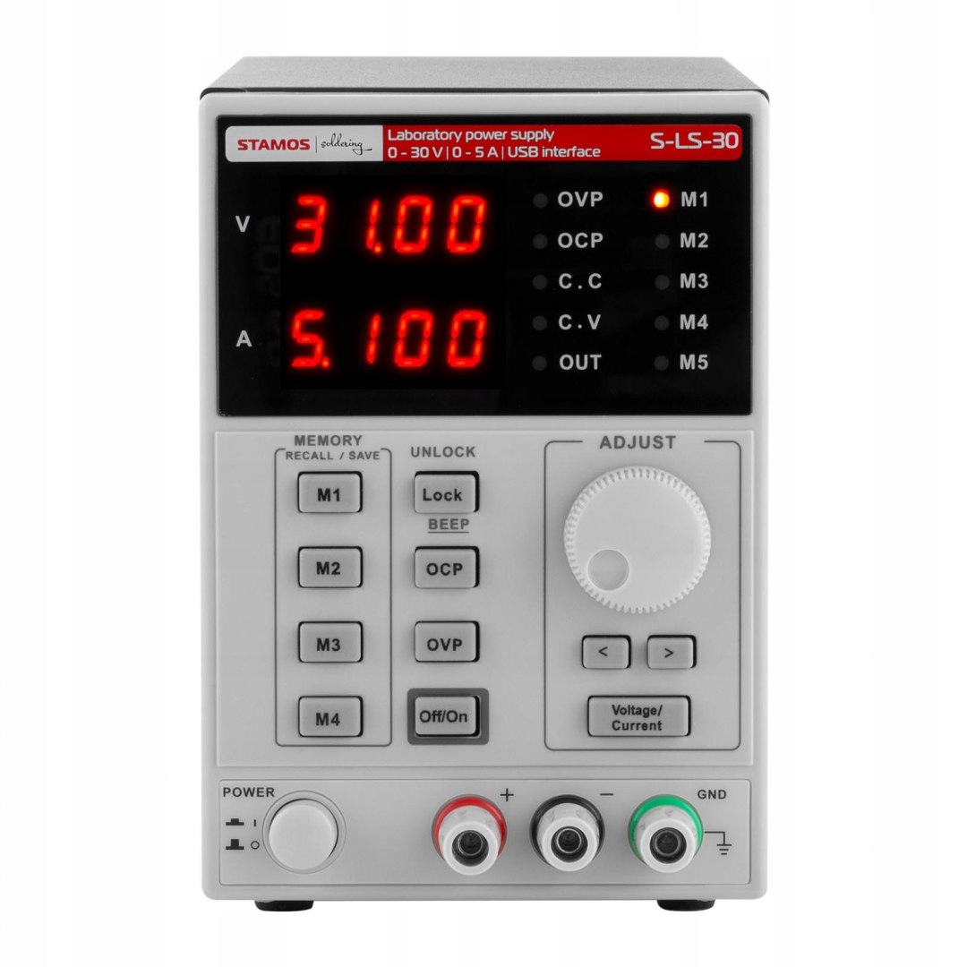 Laboratórny napájací zdroj s pamäťovou funkciou 30V