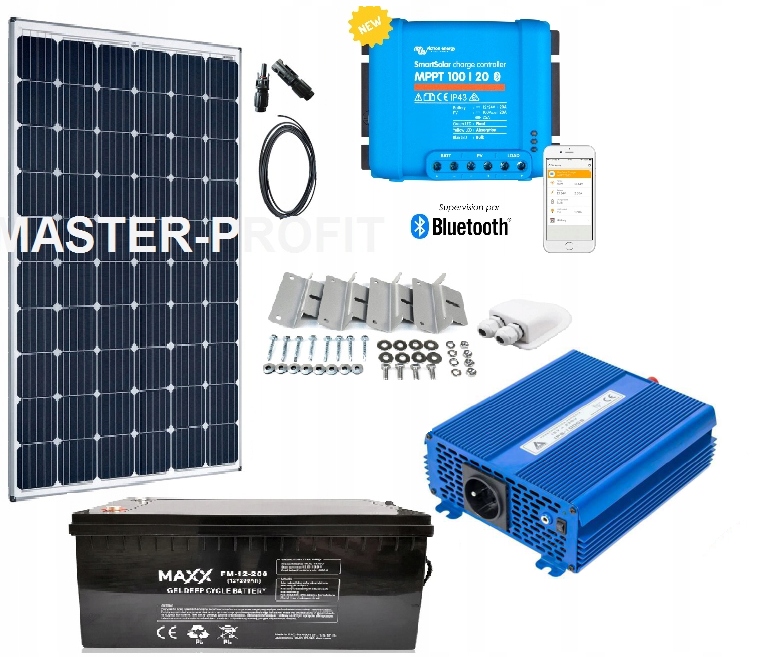 Solárna fotovoltaická sada, OFF-GRID 320W / 150Ah