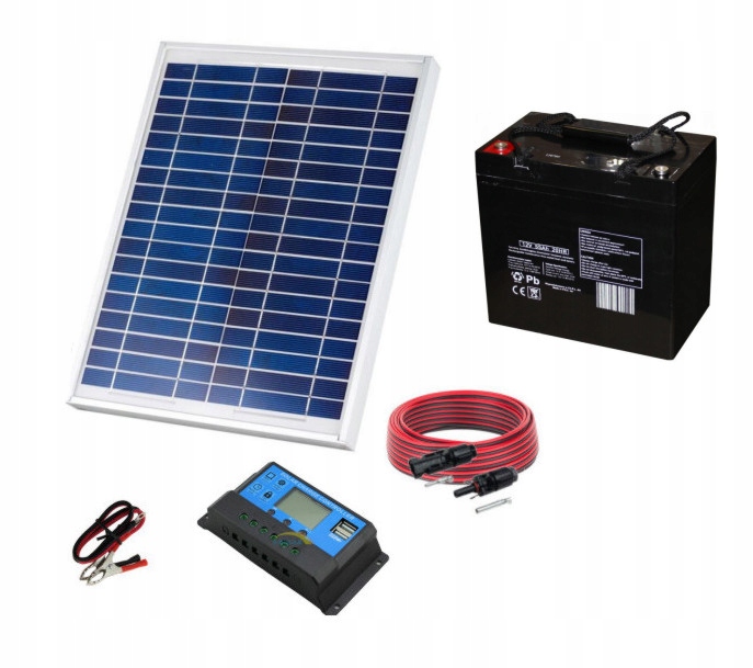 Solárna sada Solárny panel 70W batéria 55Ah