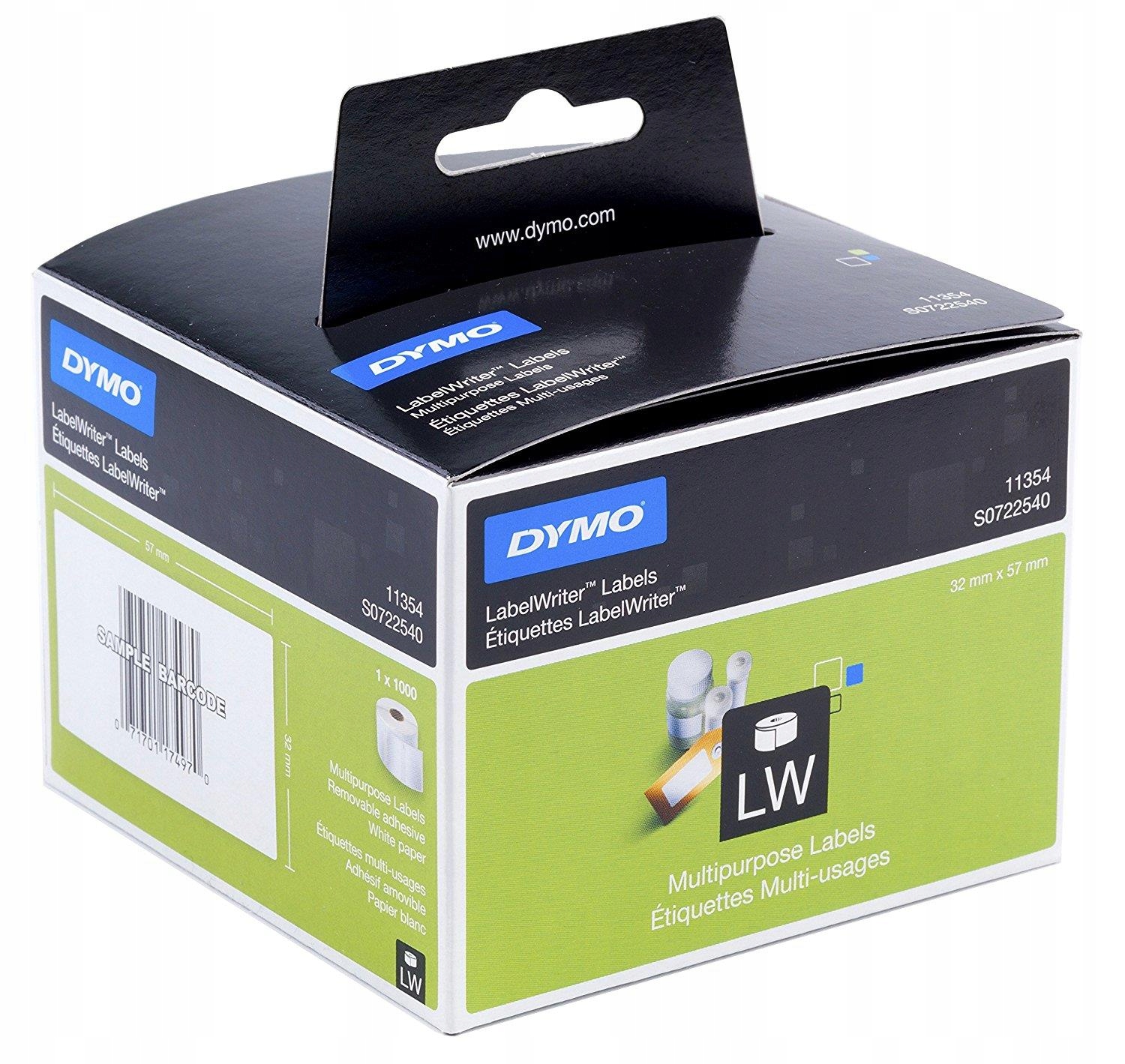 Sada štítkov DYMO 32x57mm biela 1000ks. S072254