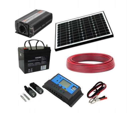Solárna sada Solárny panel 100W AKU60Ah