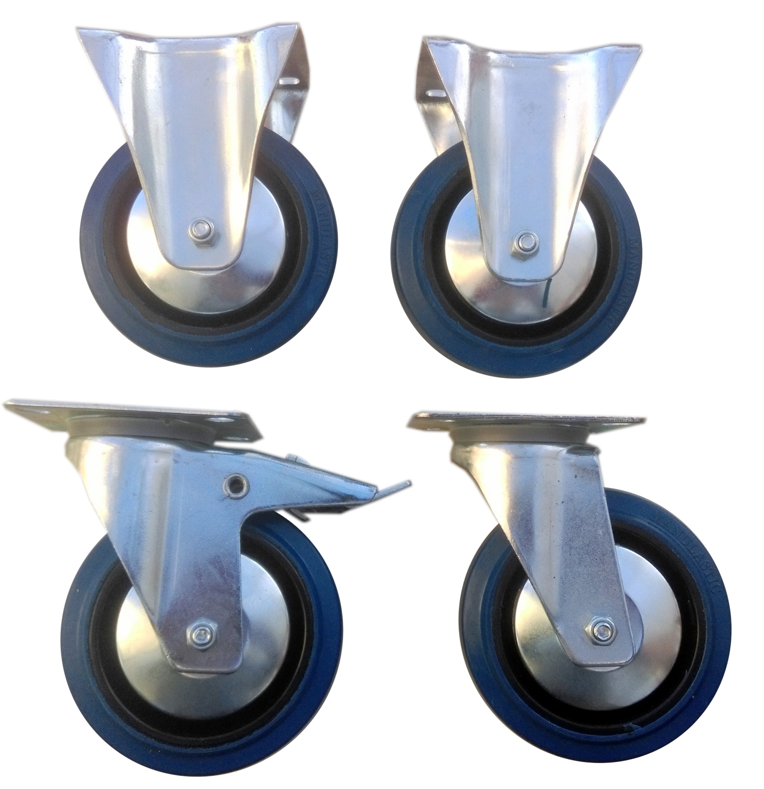 Sada kolies, priemer 100 mm, 4 ks KOLESO, 500 KG KOLESÁ