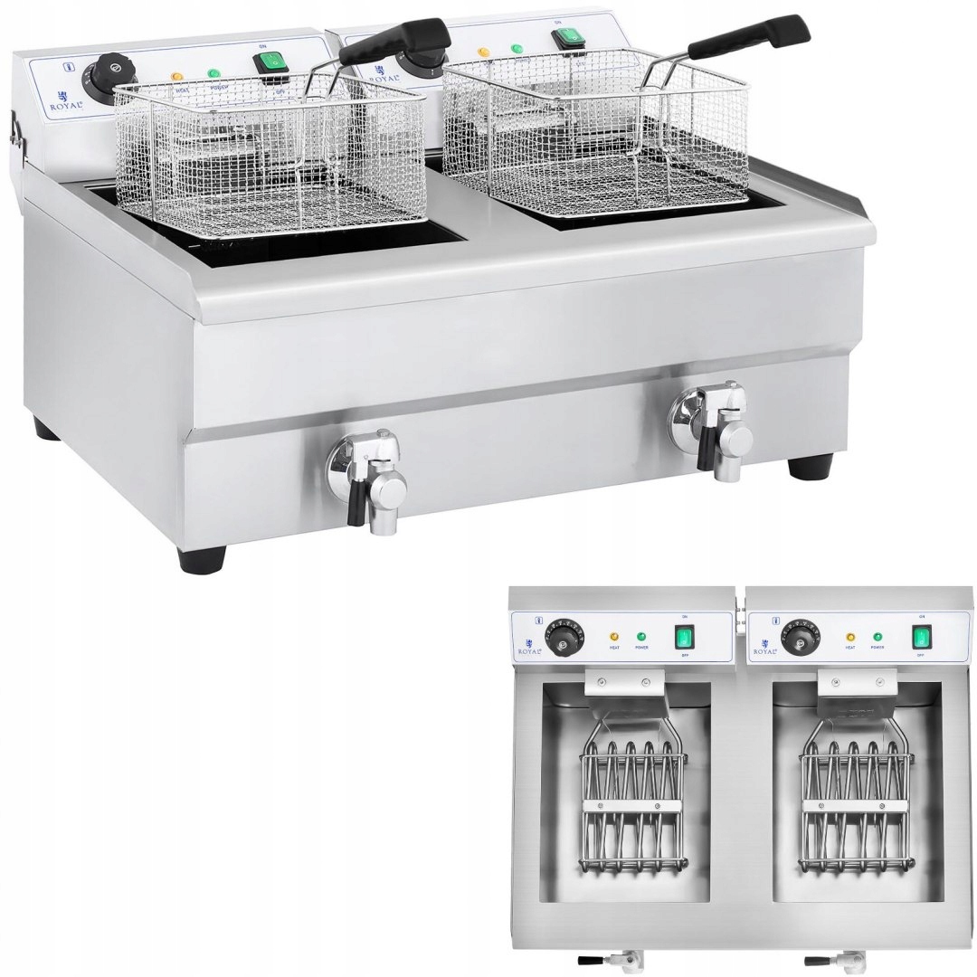 a1s Fritéza dvojkomorová fritéza 230V 2x16L