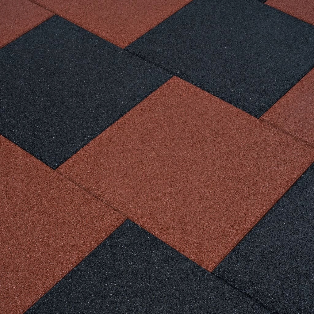 a2d Gumová doska 6 ks 50x50x3cm, červená