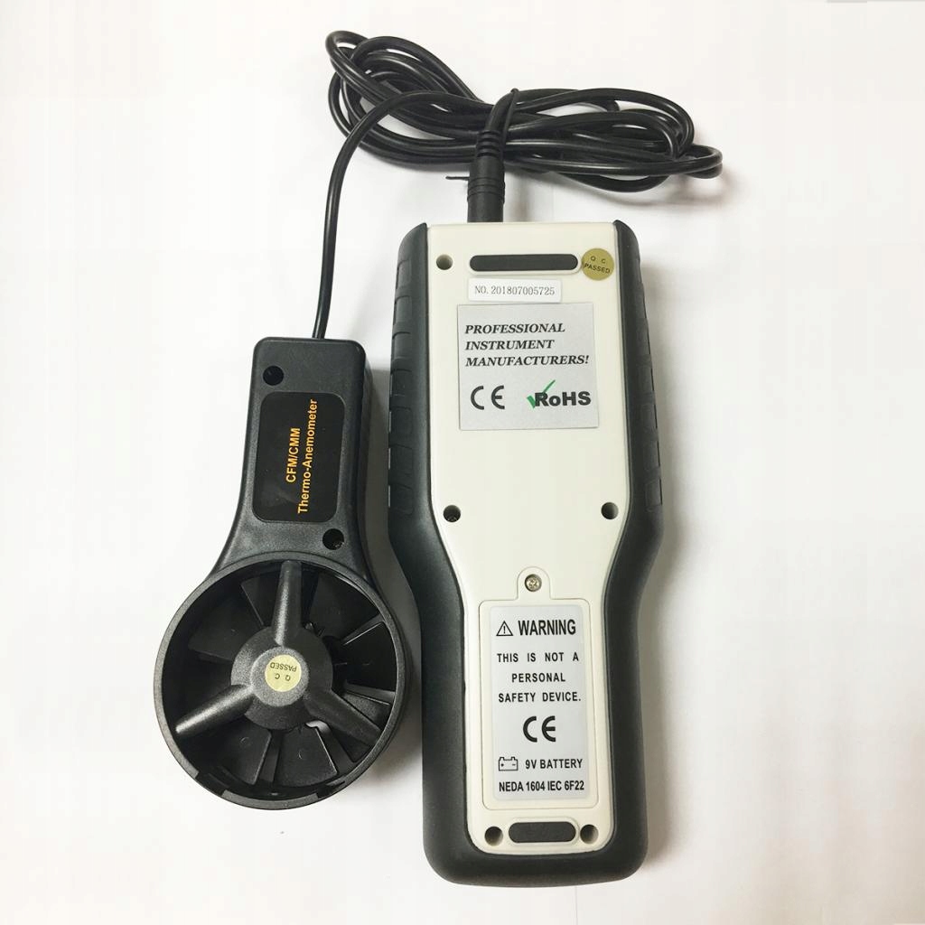manuálny digitálny anemometer